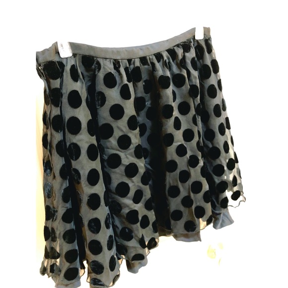 Black polka-dot skirt - Picture 1 of 5